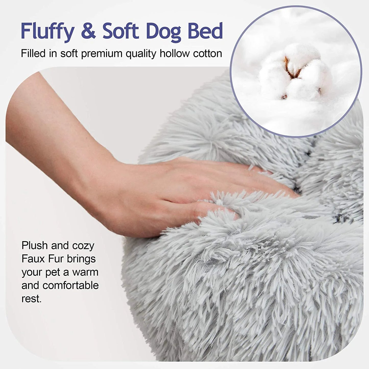 Warm Soft Long Donut Plush Pet Cushion