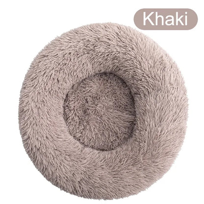 Warm Soft Long Donut Plush Pet Cushion